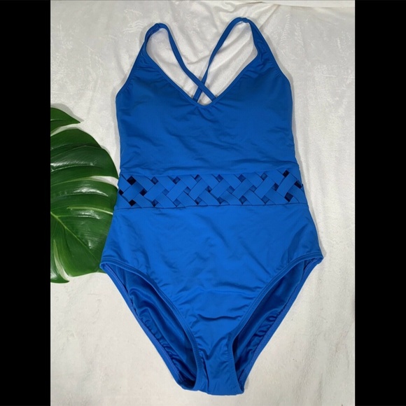 NWD Bleu by Rod Beattie Basket Weave One-Piece 6 - Picture 3 of 12